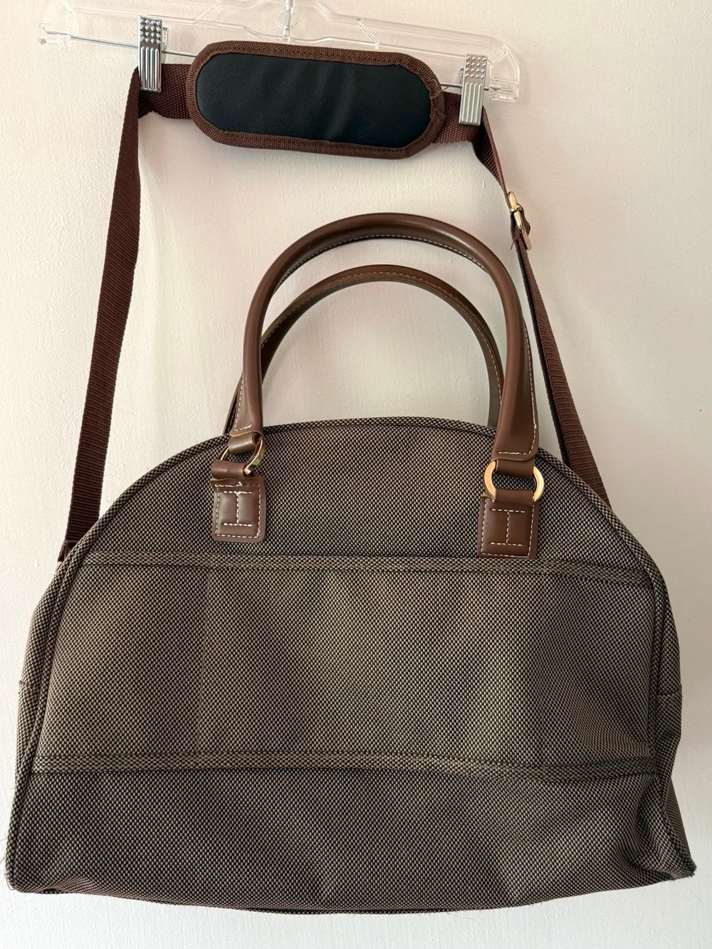 London Fog Canvas & Leather Travel Bag
